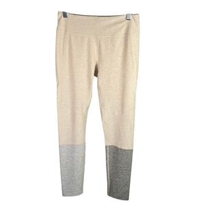 Outdoor Voices‎ Womens Medium Leggings Gray Beige Colorblock Athletic Pants